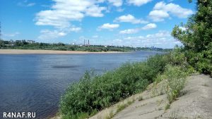 View from the coast Vyatka towards Kirov.