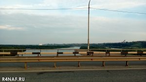 Вид на реку Вятка с нового моста, вверх по течению