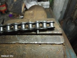 Shortening a motorcycle or bicycle chain
